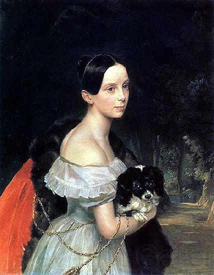 Karl Briullov Portrait of U. M. Smirnova France oil painting art